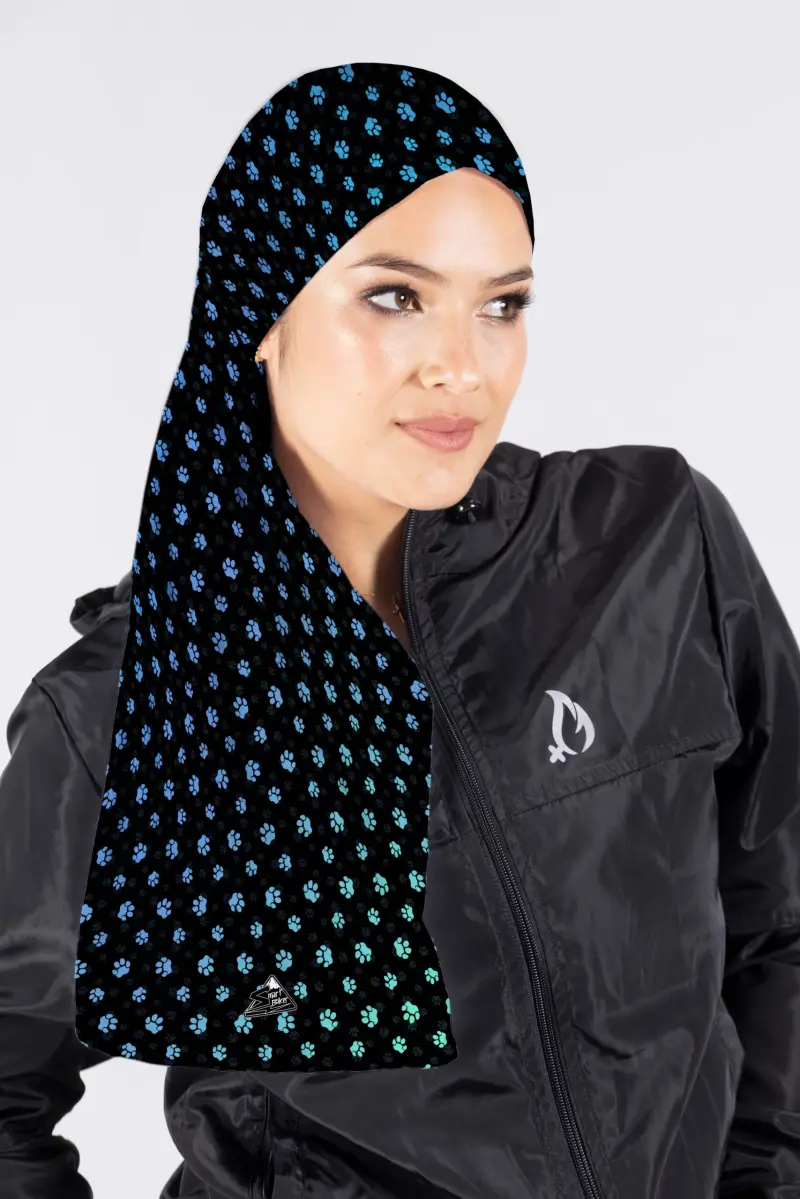 CUELLO EXTRALARGO GRAFICOS HUELLAS BLUE