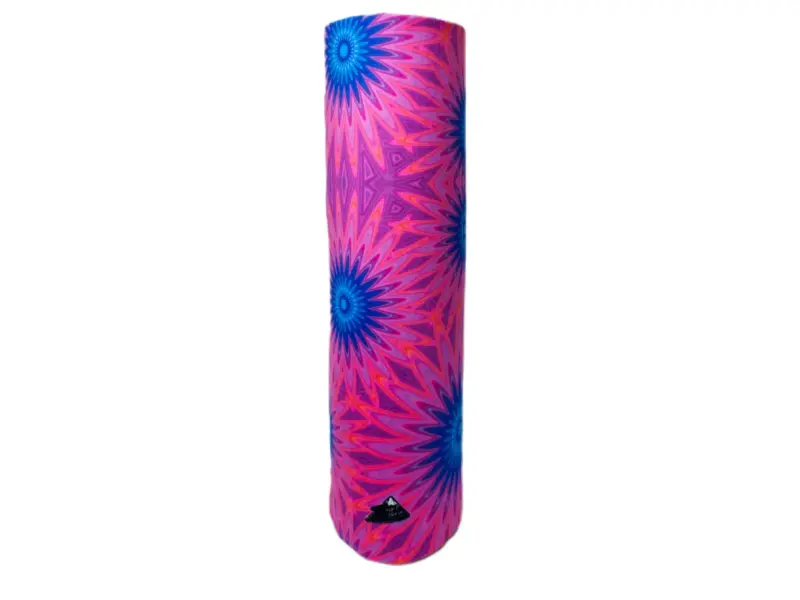 CUELLO CORTO GRAFICOS FLORAL FUCSIA AZUL