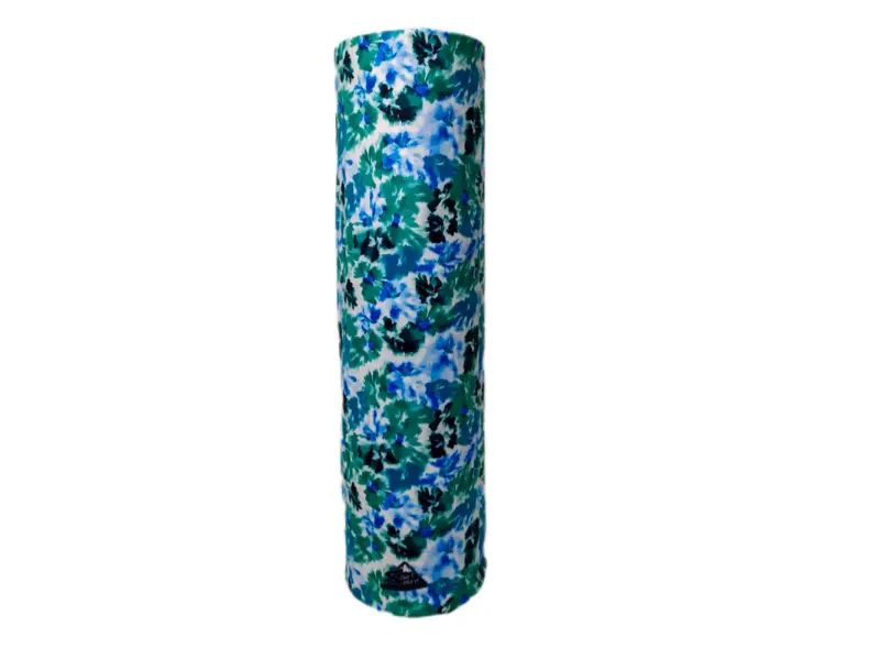 CUELLO CORTO GRAFICOS FLORAL AZUL VERDE
