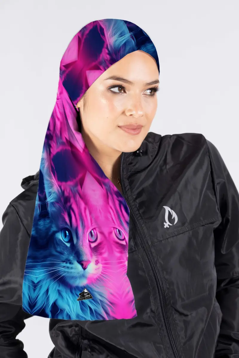CUELLO LARGO GRAFICOS GAT NEON