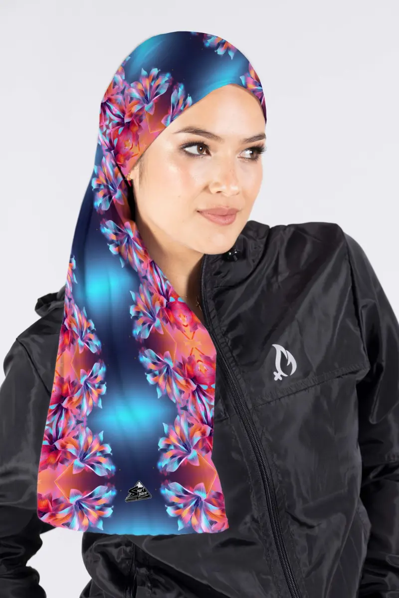 CUELLO LARGO GRAFICOS FLOR NEON