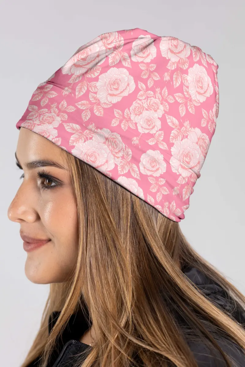 CUELLO EXTRA LARGO ROSAS FUCSIA
