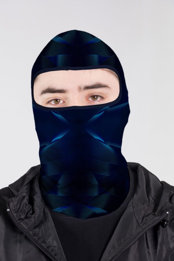 BALACLAVA MICROPERFORADA GRAFICA GEOMETRICO AZUL