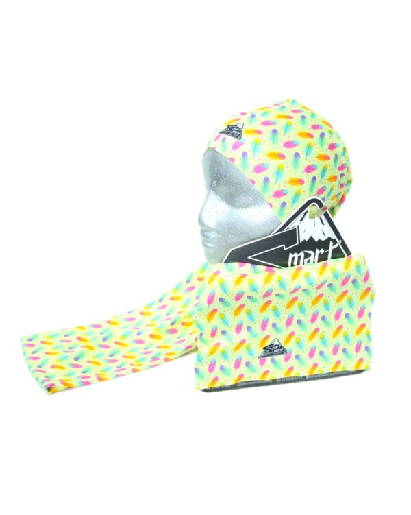 CUELLO LARGO PLUMAS MULTICOLOR