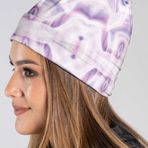 CUELLO LARGO GRÁFICO FRACTAL ROSA