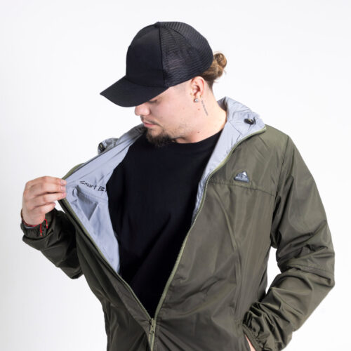 CORTAVIENTOS DOBLE FAZ CON CAPOTA ARMY