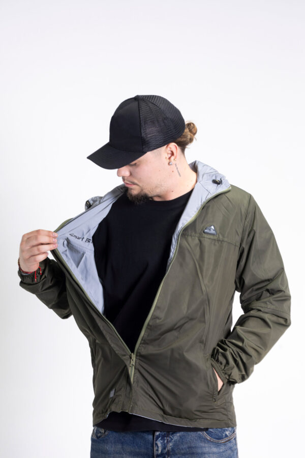 CORTAVIENTOS DOBLE FAZ CON CAPOTA ARMY