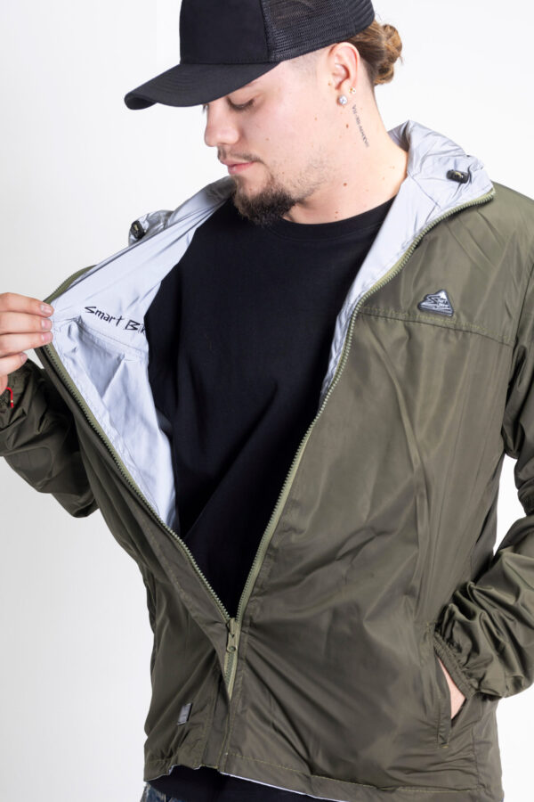 CORTAVIENTOS DOBLE FAZ CON CAPOTA ARMY