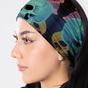 CUELLO EXTRA LARGO CALAVERAS COLORIDAS