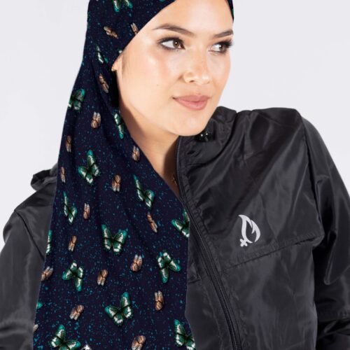 CUELLO EXTRALARGO  GRAFICOS MARIPOSA ESMERALDA